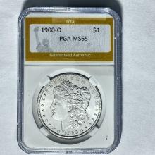1900-O Morgan Silver Dollar PGA MS65