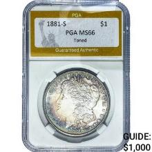 1881-S Morgan Dollar PGA MS66