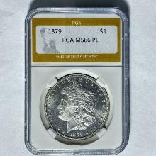 1879 $1 Morgan Dollar PGA MS66 PL