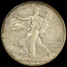 1918 Walking Liberty Half Dollar LIGHTLY CIRCULATED