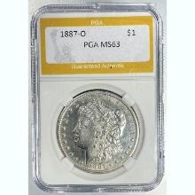 1887-O Morgan Dollar PGA MS63 SILVER