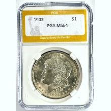 1902 Morgan Dollar PGA MS64 SILVER