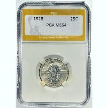 1928 25C Standing Liberty PGA MS64