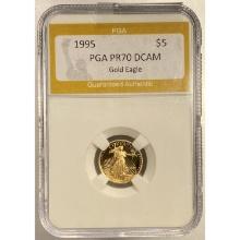 1995 $5 Gold Eagle 1/10 OZ PGA PR70 DCAM