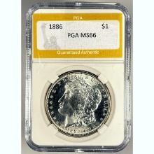 1886 Morgan Dollar PGA MS66 SILVER