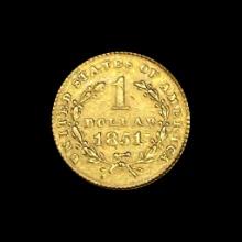 1851 Gold $1 Type 1 CHOICE AU