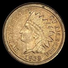1863 Indian Head Cent GEM BU
