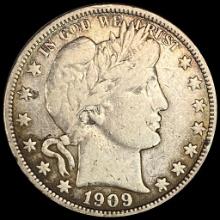 1909-O Barber Half Dollar LIGHTLY CIRCULATED