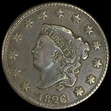 1826 Coronet Head Large Cent CLOSELY UNCIRCULATED