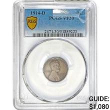 1914-D Wheat Cent PCGS VF30