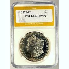1878-CC Morgan Dollar PGA MS65 DMPL SILVER