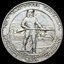 1925 Silver Fort Vancouver Half Dollar CLOSELY UNCIRCULATED