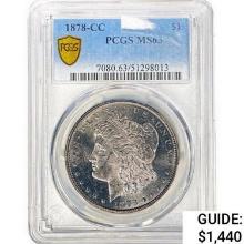 1878-CC Morgan Silver Dollar PCGS MS63