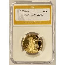 1995-W $25 Gold Eagle 1/2 OZ PGA PR70 DCAM