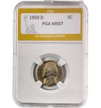 1950-D Jefferson Nickel PGA MS67