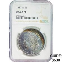 1887-O Morgan Silver Dollar NGC MS62 PL