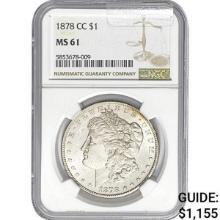 1878-CC Morgan Silver Dollar NGC MS61