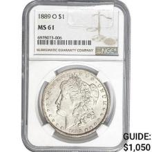 1889-O Morgan Silver Dollar NGC MS61