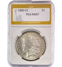 1880-CC Silver $1 Morgan Dollar PGA MS67