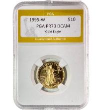1995-W $10 Gold Eagle 1/4 OZ PGA PR70 DCAM