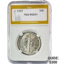 1937 50C Walking Liberty PGA MS63+