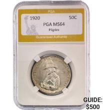 1920 50C Pilgrim PGA MS64