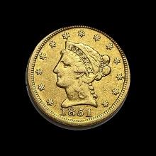 1851 Gold $2.50 Liberty Head Quarter Eagle NEARLY UNCIRCULATED