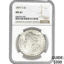 1897-S Morgan Silver Dollar NGC MS61