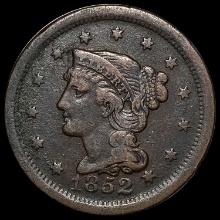 1852 Braided Hair Large Cent LIGHTLY CIRCULATED