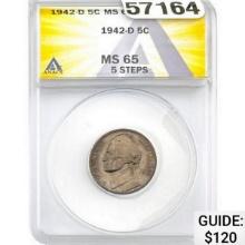 1942-D Jefferson Nickel ANACS MS65