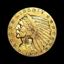 1908 Indian Head Half Eagle $5 Gold LIGHTLY CIRCULATED