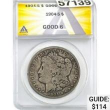 1904-S Morgan Silver Dollar ANACS Good 6