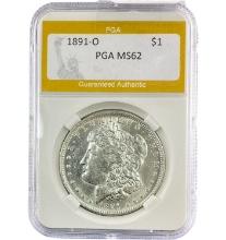 1891-O Morgan Silver Dollar PGA MS62