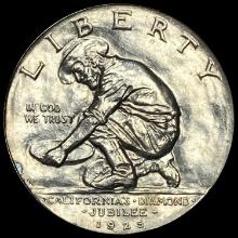 1925-S Silver California Diamond Jubilee Half Dollar CHOICE AU