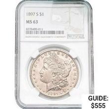 1897-S Morgan Silver Dollar NGC MS63
