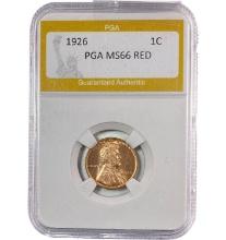 1926 Wheat Cent PGA MS66 RED