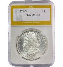 1879-S Morgan Silver Dollar PGA MS64+