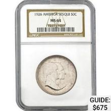 1926 Sesquicentennial 50C NGC MS64