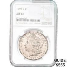 1897-S Morgan Silver Dollar NGC MS63