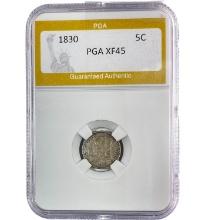 1830 Capped Bust Half Dime PGA XF45