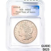 1921-D Morgan Silver Dollar ICG MS64