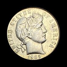 1905 Silver Barber Dime CLOSELY UNCIRCULATED