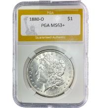 1880-O Morgan Silver Dollar PGA MS63+
