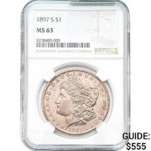 1897-S Morgan Silver Dollar NGC MS63