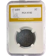 1803 Draped Bust Large Cent PGA XF40