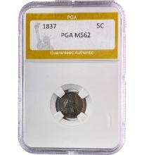 1837 Seated Liberty Half Dime PGA MS62