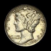 1920-D Mercury Dime NEARLY UNCIRCULATED