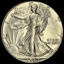 1942-S Silver Half Dollar Walking Liberty UNCIRCULATED
