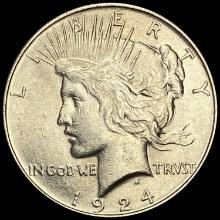 1924 Silver Peace Dollar NICELY CIRCULATED