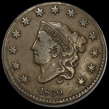 1830 Coronet Head Large Cent LIGHTLY CIRCULATED